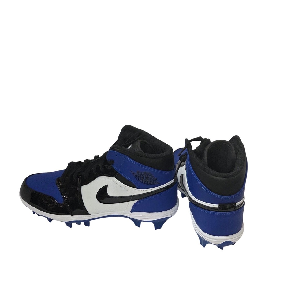 Jordan 1 Mid TD Baseball Cleats Game Royal Black White FJ6805-401 Mens Size 11